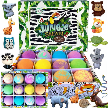 Bath Bombs for Kids with Surprise Inside, 12 Bubble Bath Fizzies with Toys