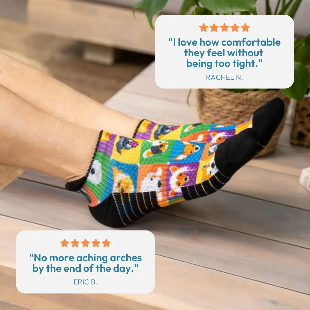 Revitalize Your Feet with Viasox 5-Pack Unisex Ankle Compression Socks - 14 Mmhg Support, Bamboo Blend Comfort, and All-Day Moisture-Wicking Relief