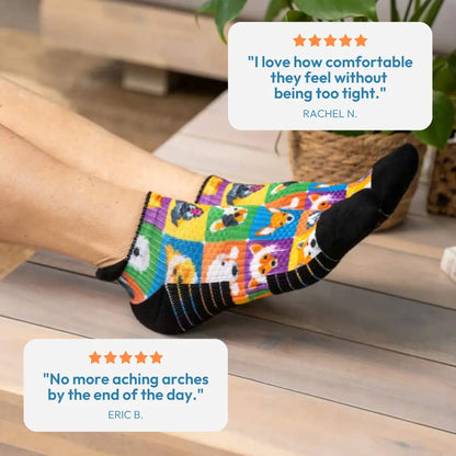 Revitalize Your Feet with Viasox 5-Pack Unisex Ankle Compression Socks - 14 Mmhg Support, Bamboo Blend Comfort, and All-Day Moisture-Wicking Relief