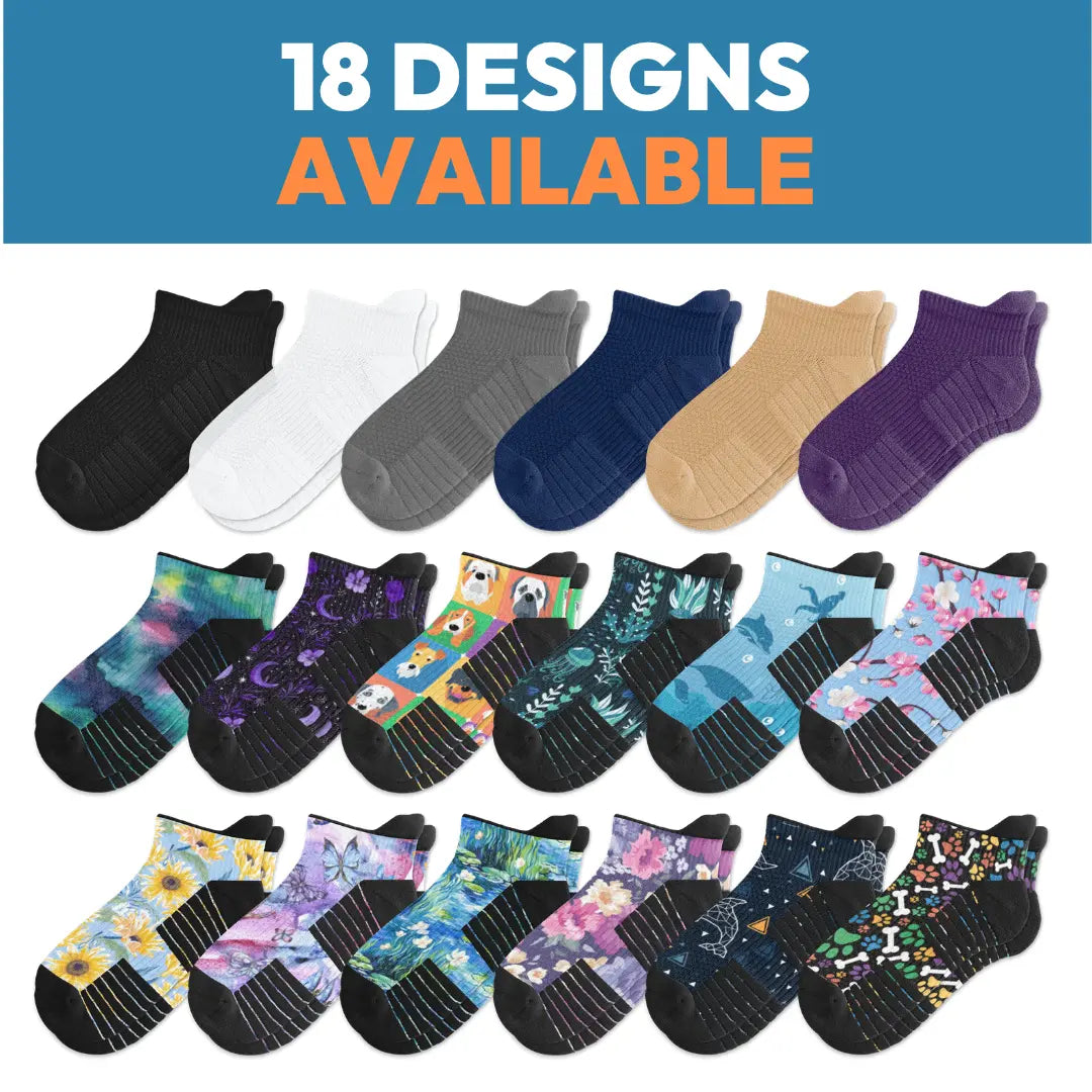 Revitalize Your Feet with Viasox 5-Pack Unisex Ankle Compression Socks - 14 Mmhg Support, Bamboo Blend Comfort, and All-Day Moisture-Wicking Relief