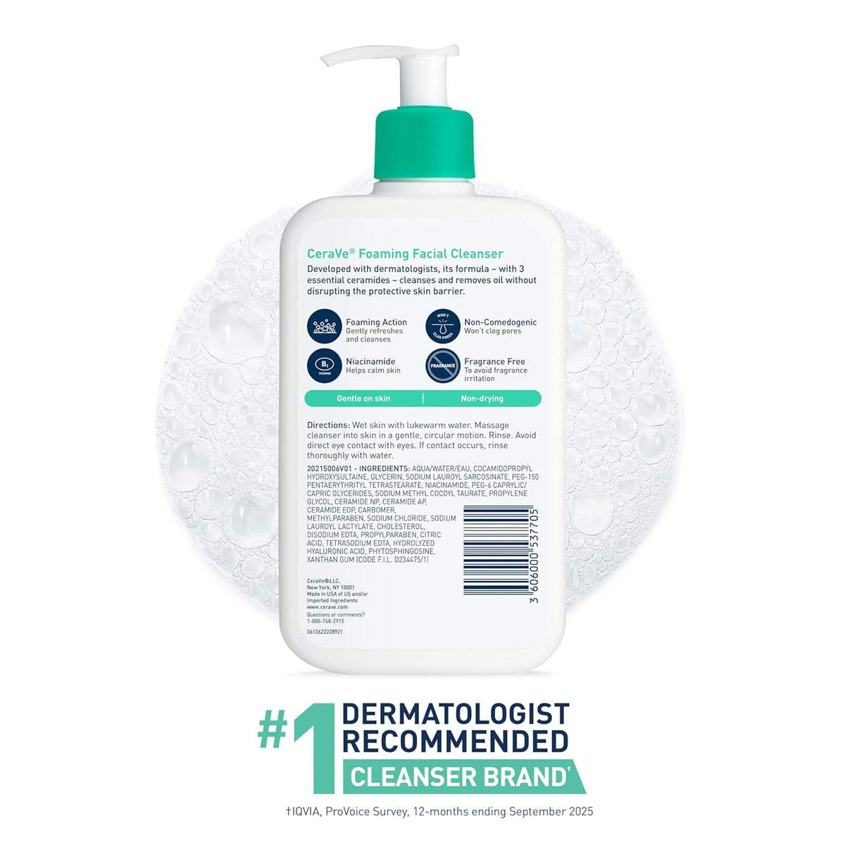 Foaming Facial Cleanser, Face Wash for Oily Skin, 19Oz