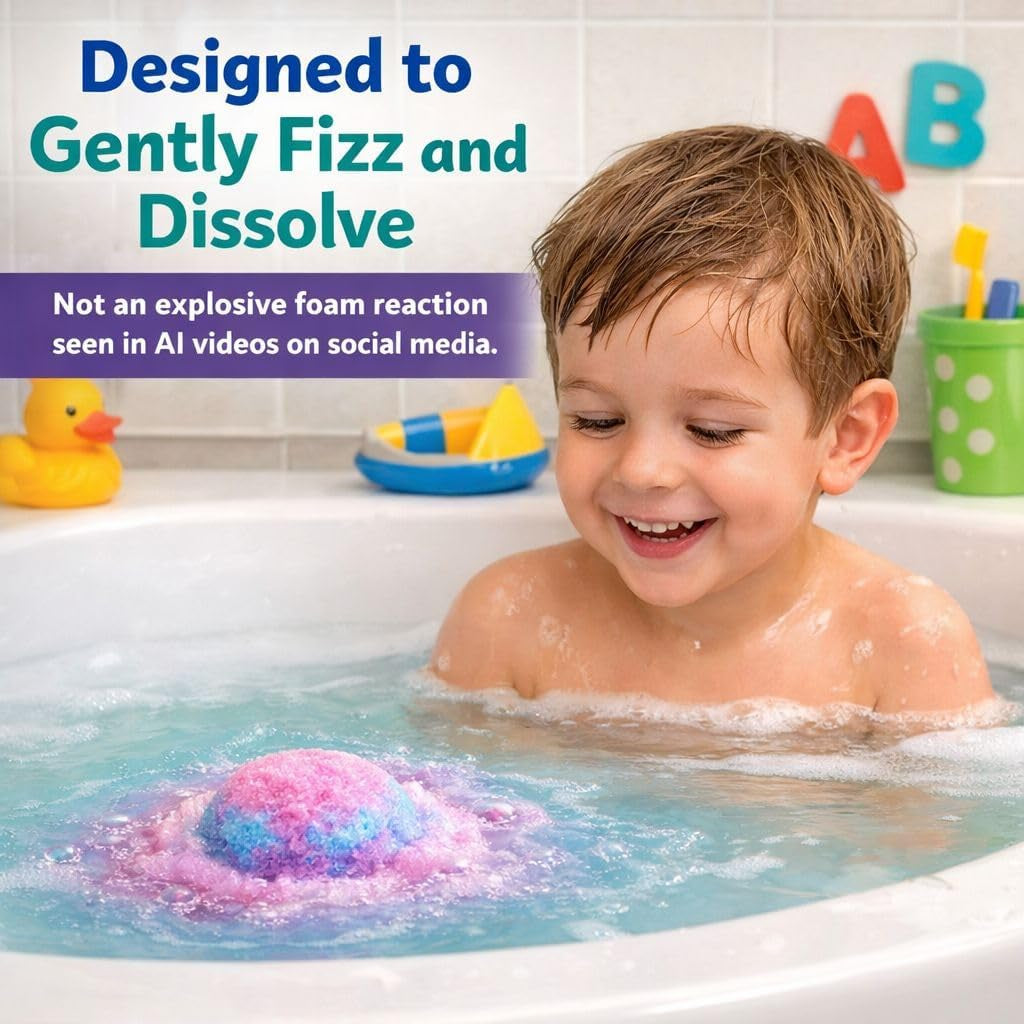 Bath Bombs for Kids with Surprise Inside, 12 Bubble Bath Fizzies with Toys