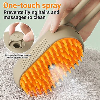 Cat Grooming Brush with Steam-4
