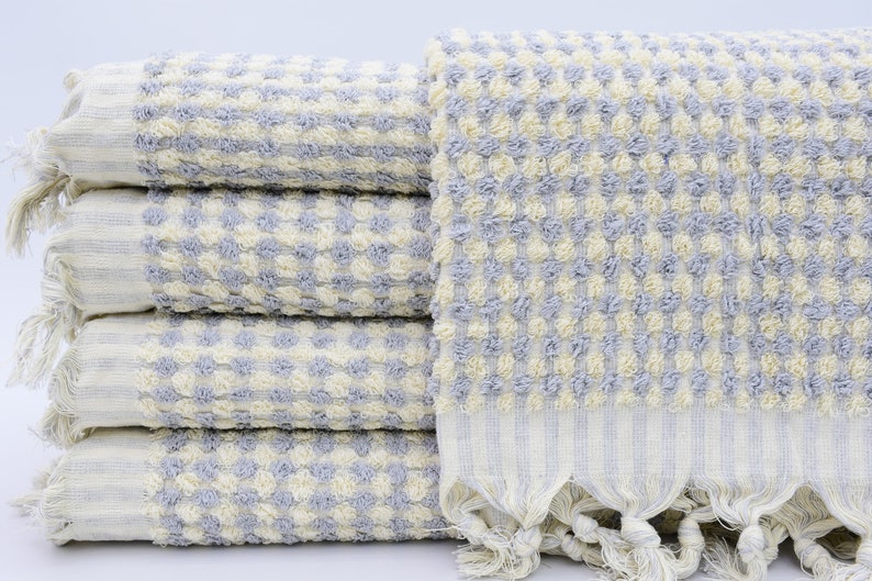 Bubble Gray Terry Hand Towel