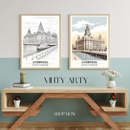 Affiche Liverpool | impression de voyage Liverpool  | Impression Liverpool