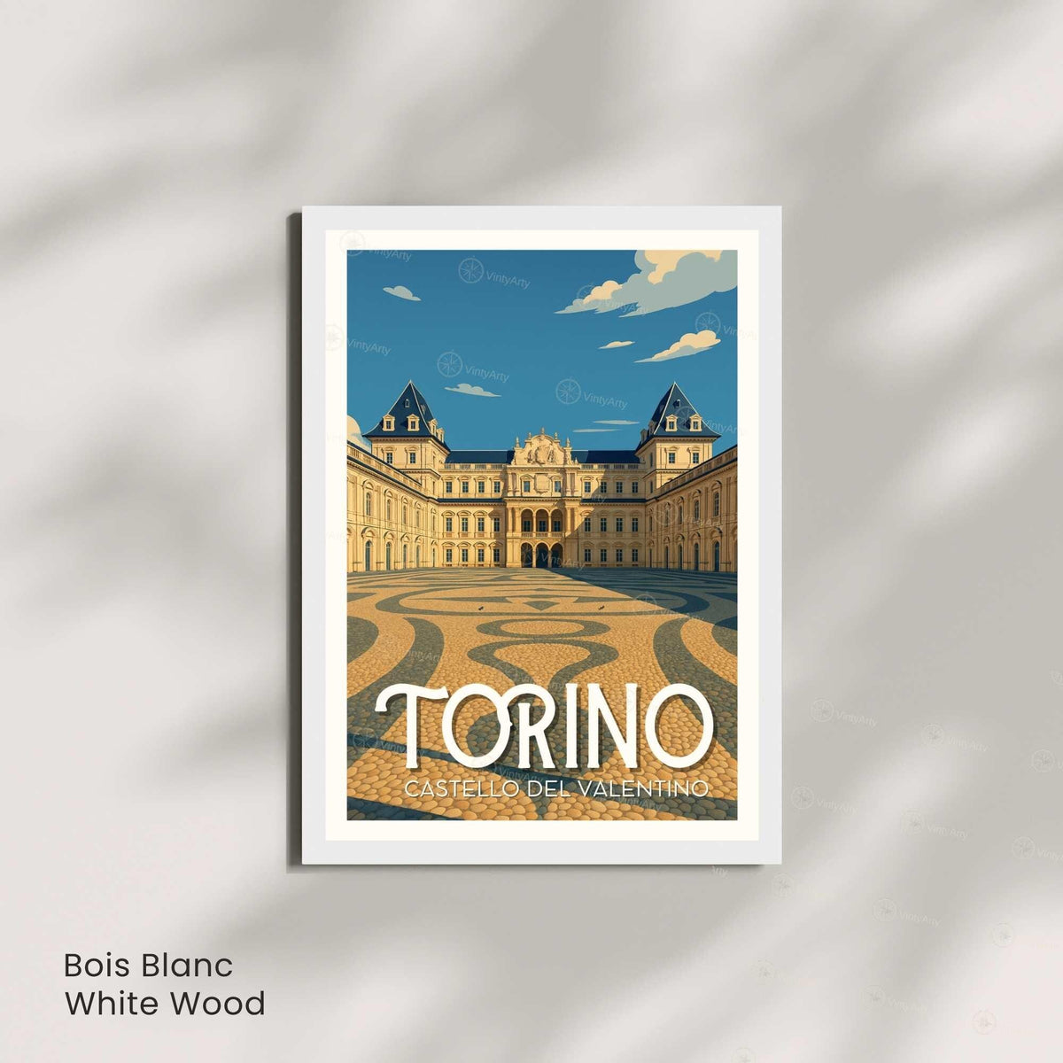 Affiche Turin – Castello del Valentino - Souvenir Turin, Italie