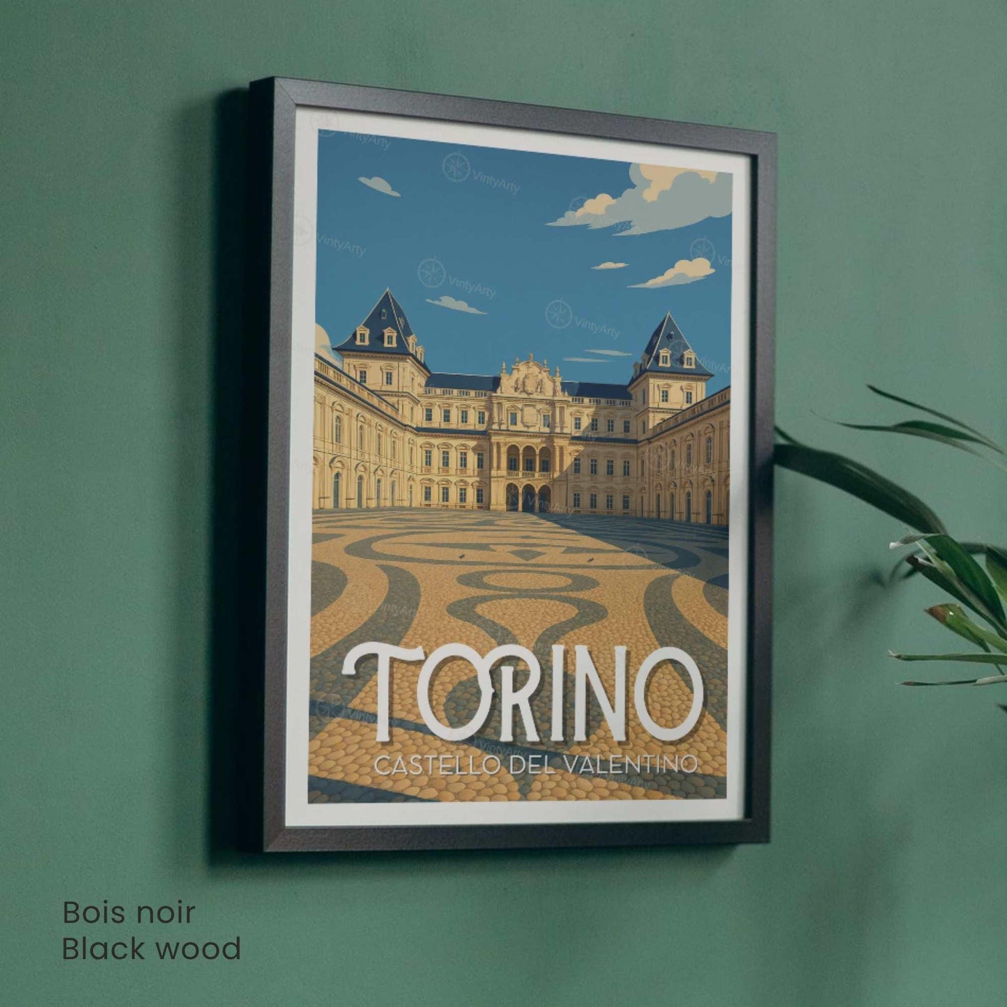 Affiche Turin – Castello del Valentino - Souvenir Turin, Italie