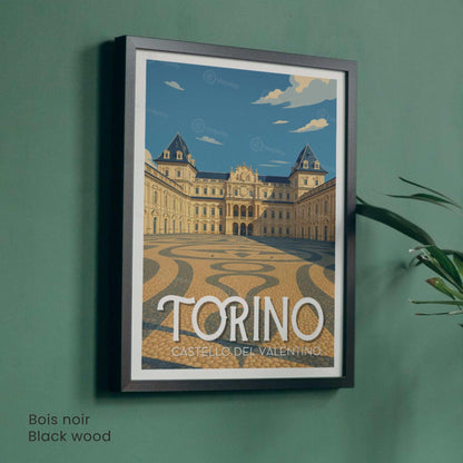 Affiche Turin – Castello del Valentino - Souvenir Turin, Italie