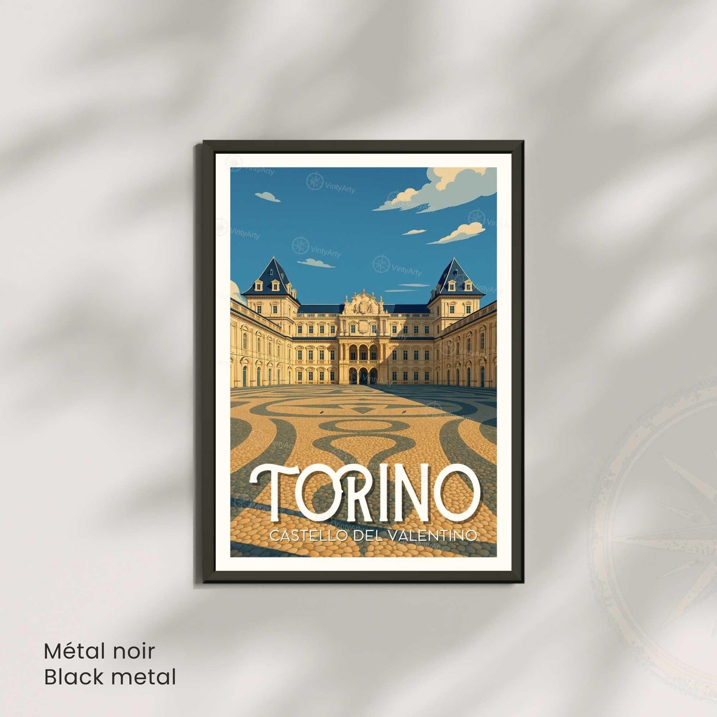 Affiche Turin – Castello del Valentino - Souvenir Turin, Italie